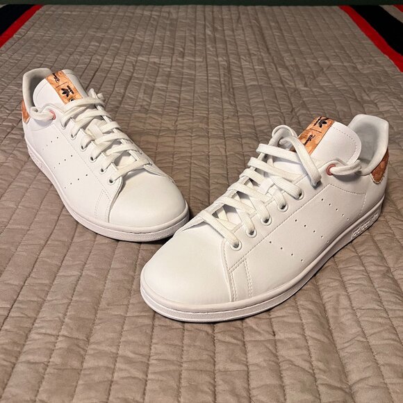 adidas White Sneakers with Tan Accents - Picture 1 of 7